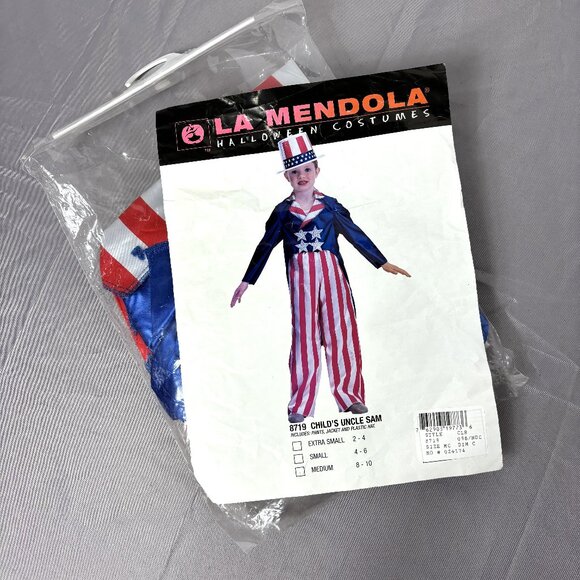 Uncle Sam La Mendola Childs Costume Medium 8-10 NWT - Picture 2 of 5